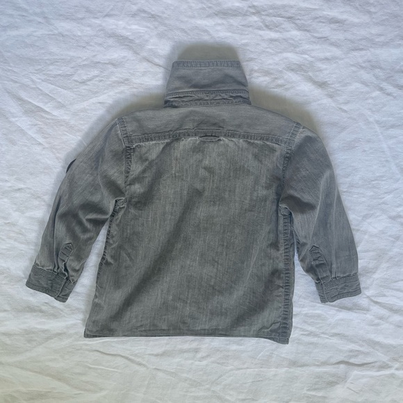 ❌SOLD❌ Stella McCartney Kids Embroidered Grey Denim Space Button Down - Picture 4 of 4